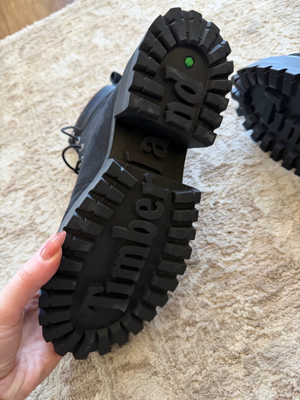 Women's Black Timberland Platform Boots - Picture 5 of 13